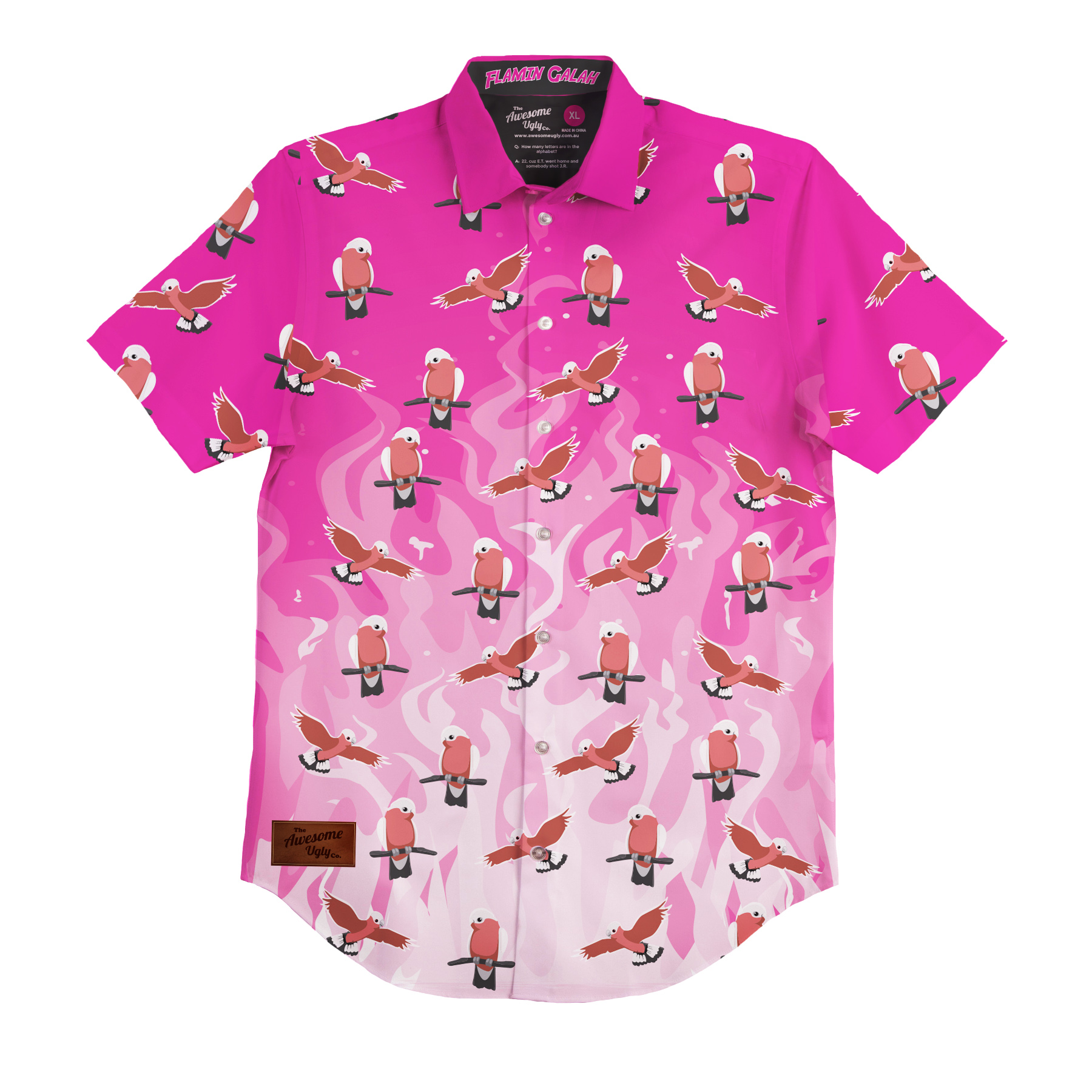Flamin Galah BBQ Shirt - Mens - Awesome Ugly