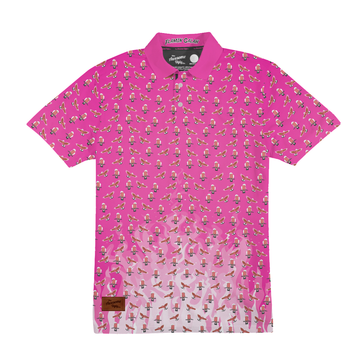 Buy Flamin' Galah Polo Shirt - Adult - Awesome Ugly