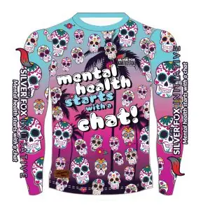 Silver Fox Bubbles Long Sleeve Running Shirt - Unisex